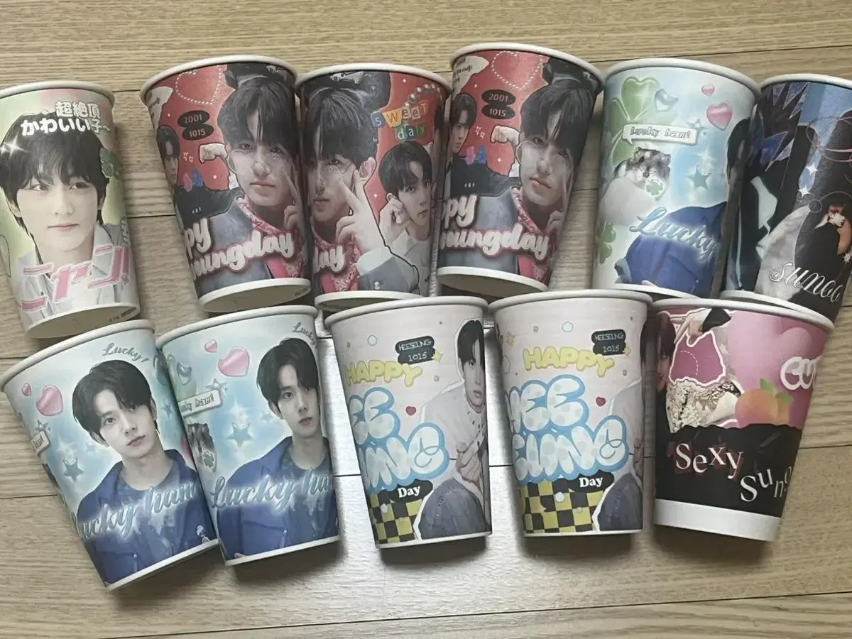 Enhypen Birthday Cafe Paper Cups in Bulk