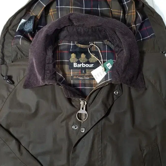 BARBOUR 바버 브리스톨 올리브+후드  S