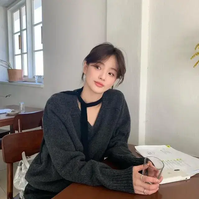 모도마켓 Gemma pullover knit 차콜 니트