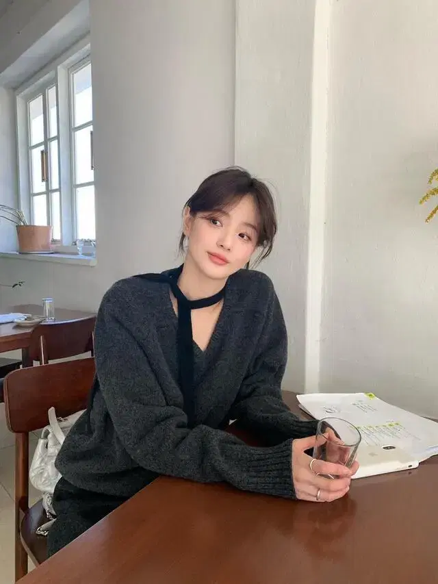 모도마켓 Gemma pullover knit 차콜 니트