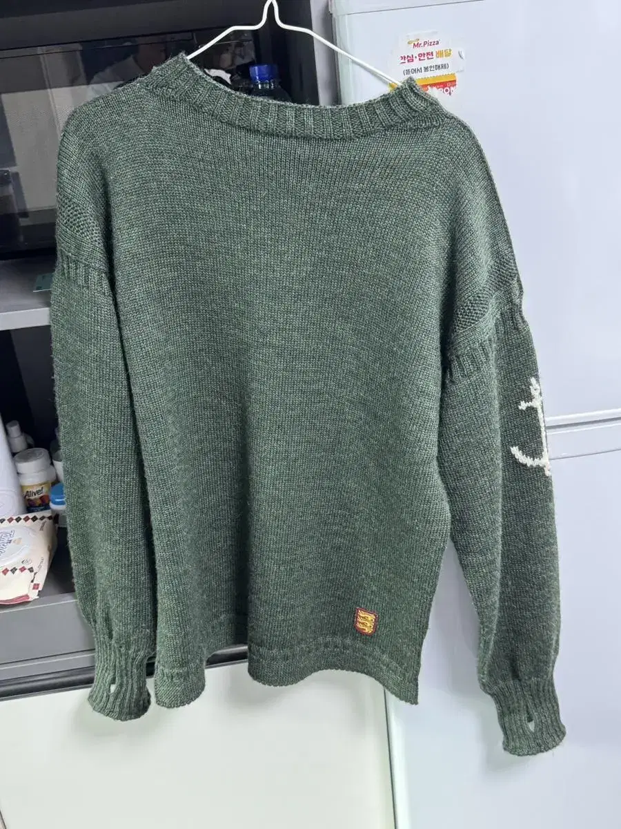 Guernsey Woollen Holgarnet Sweater Roden Green 42 size 42