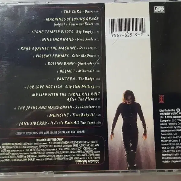 THE CROW - OST CD 2장