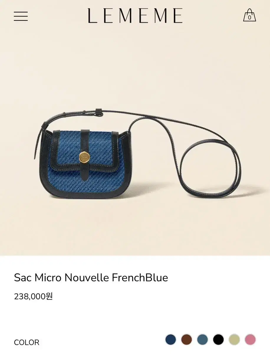 르메메 Sac Micro Nouvelle FrenchBlue