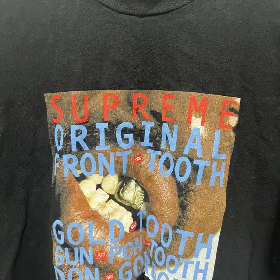 슈프림 골드 투쓰 티 SUPREME GOLD TOOTH TEE 15SS