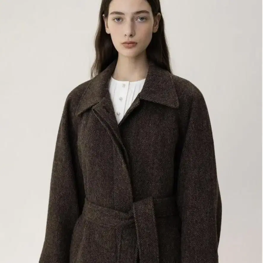 킨더살몬 코트 Scotchtweed Wool Single Coat