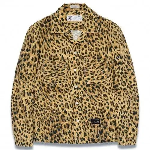 [SET-UP] LEOPARD OPEN COLLAR SHIRTS