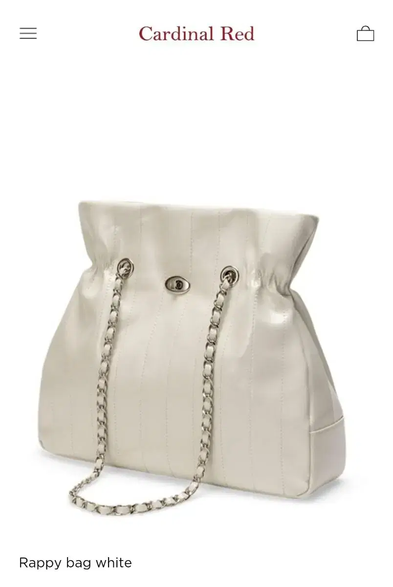 Cardinal Red Raffi Bag White Ivory