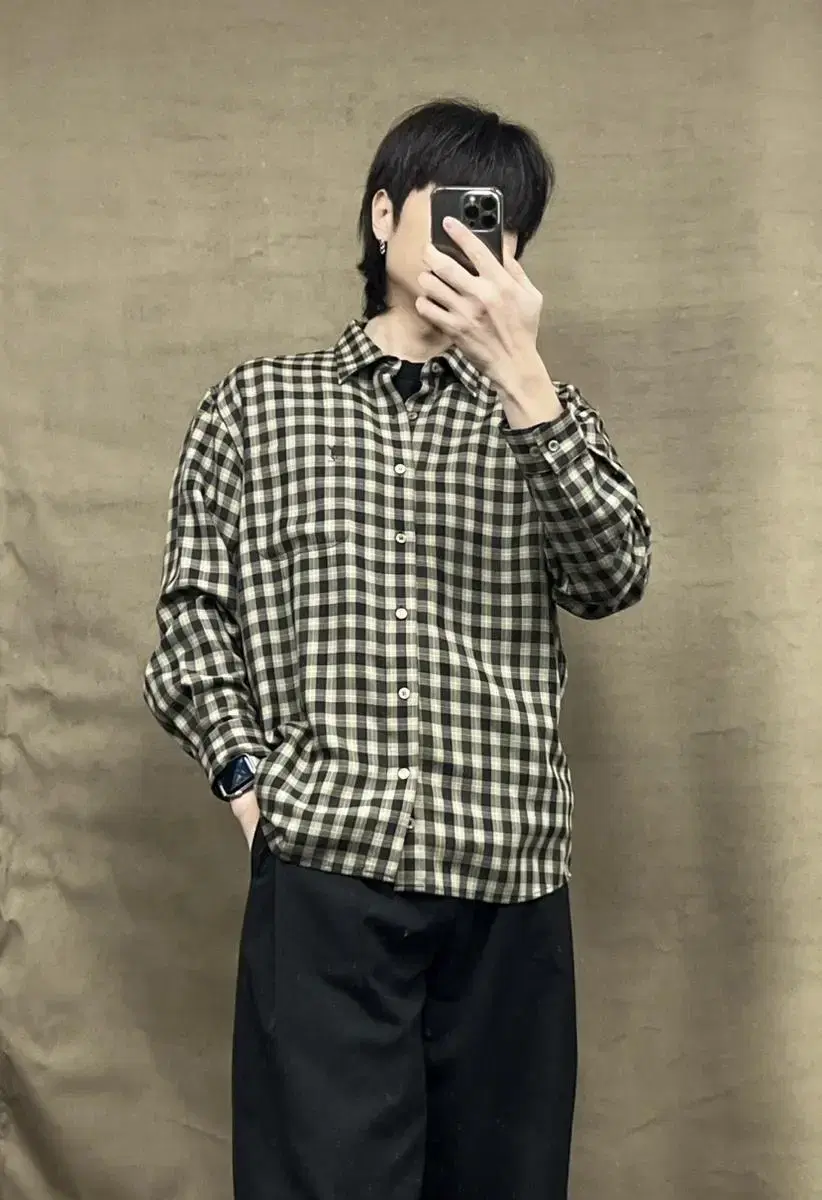 Ipseng Brown Check Shirt 105