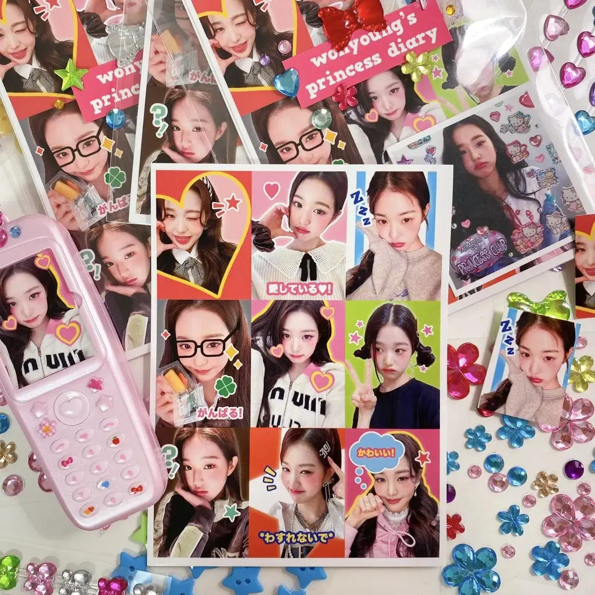 ive jang wonyoung purikura sticker unofficial goods