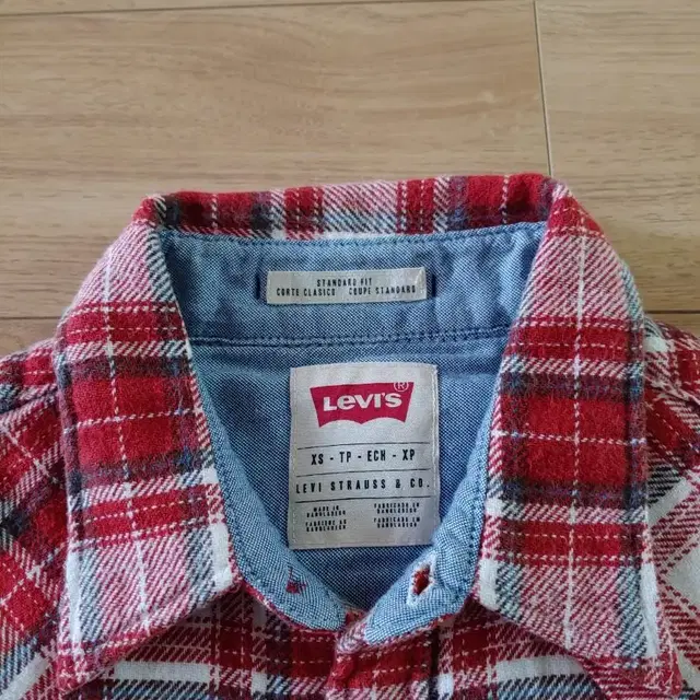 리바이스 Levi's 웨스턴 투포켓 체크남방 XS 90사이즈