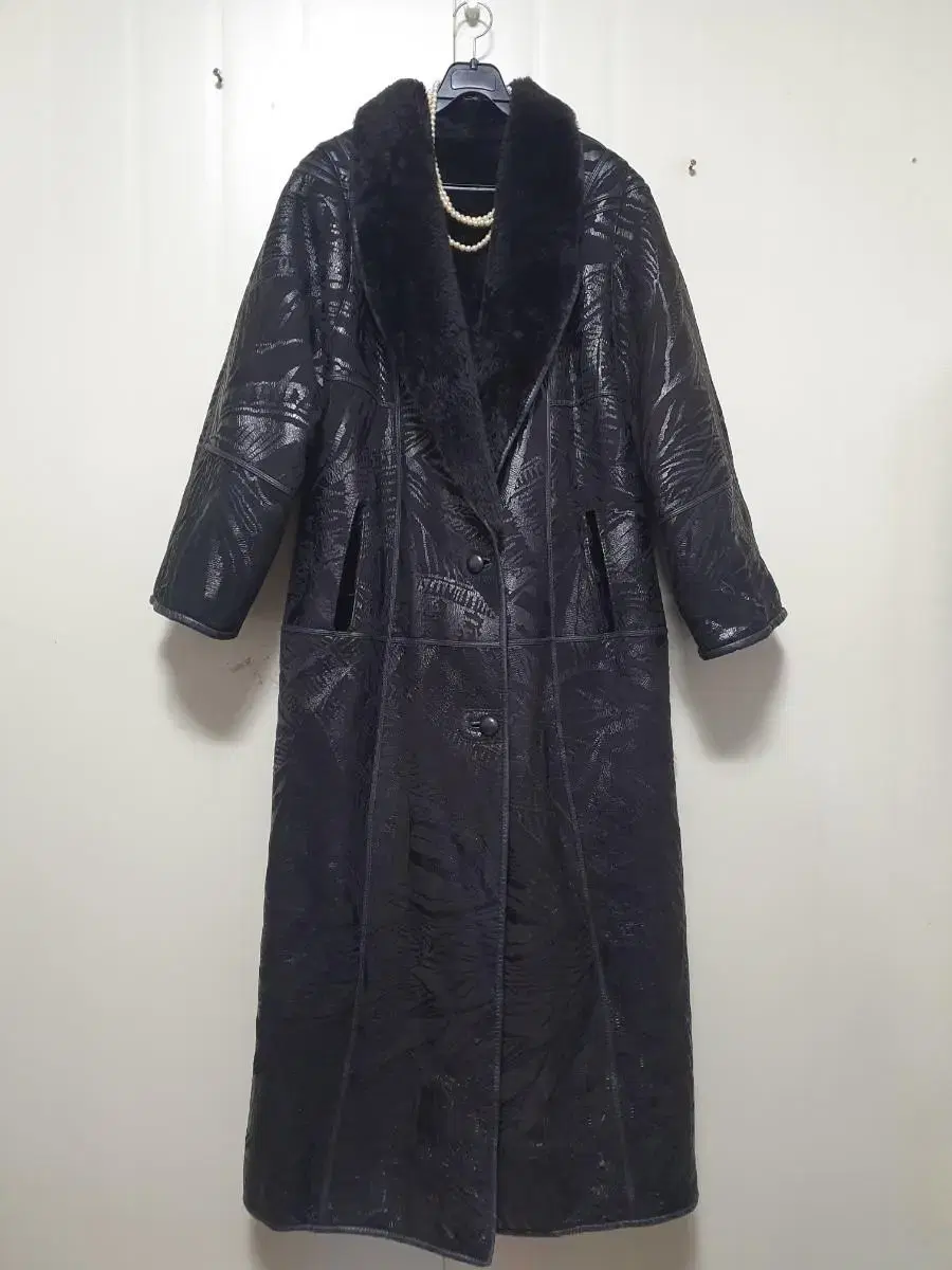 Unique avant-garde sheepskin mustang.long~coat.maxi