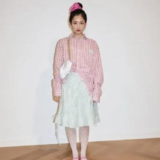 콜로신스 미디 스커트 Teddy Jacquard Midi Skirt