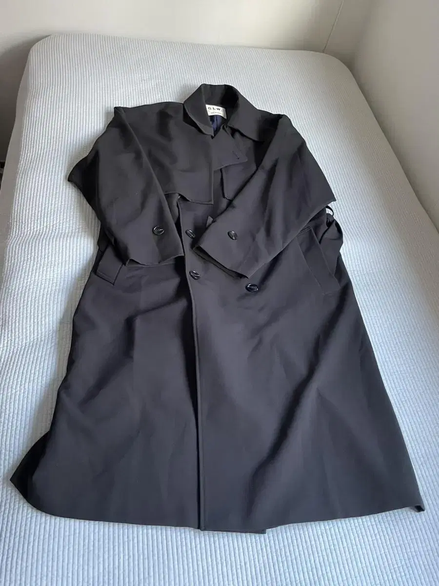 (105) GLW Black Trench Coat