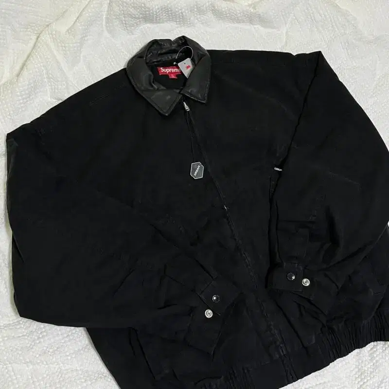 [XLsize] Supreme Leather Collar Utility Jacket Black