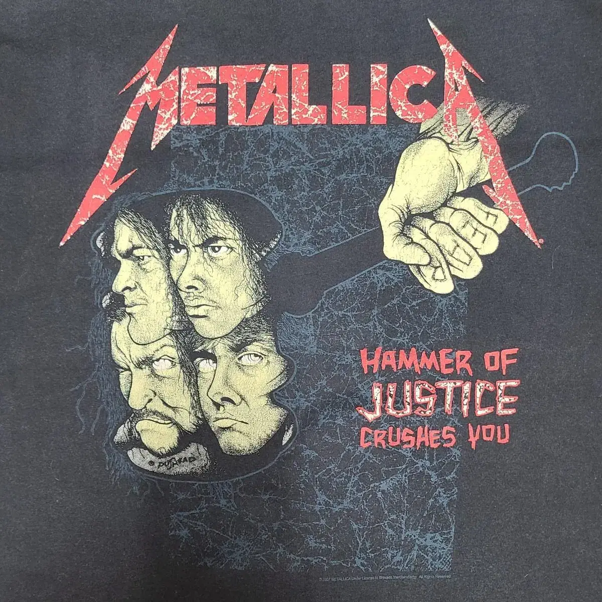 메탈리카 Metallica 2007 Damaged Justice 티셔츠