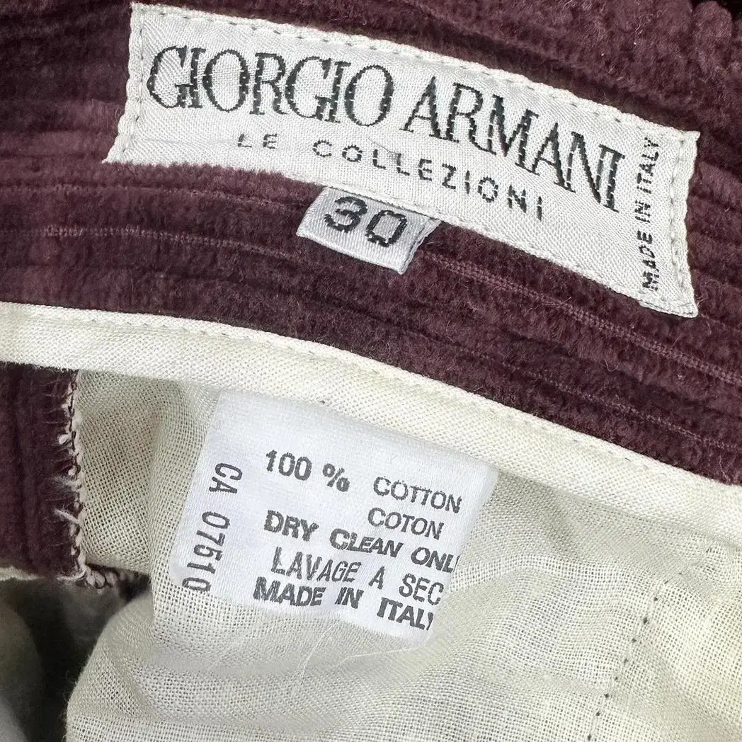 조르지오 아르마니 giorgio armani coduroy pants