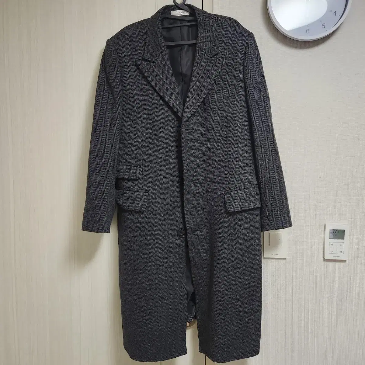 (L) Lauren herringbone chester coat