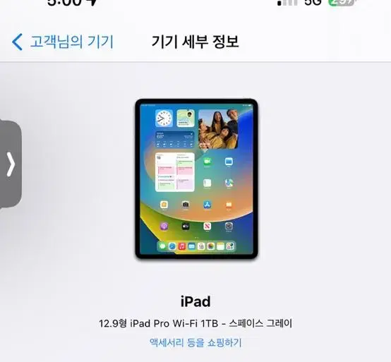 아이패드 프로 12.9 wifi 용량 1t