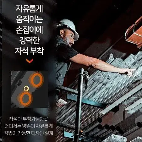 충전 LED 캠핑랜턴 화이트및 전구색 겸용사용 8000mAh 자석 작업등