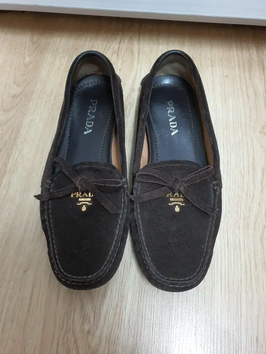 Prada suede loafers