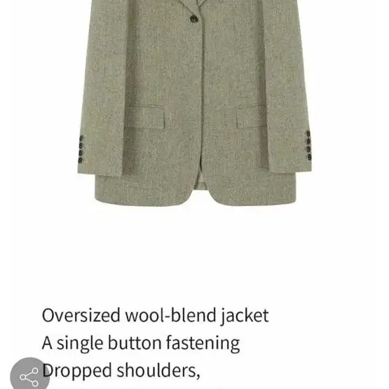 ONE-BUTTON WOOL BLEND COKET IN M/BEIGE