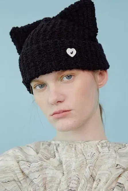 어썸니즈 고양이 비니 ss cat knit hat 블랙