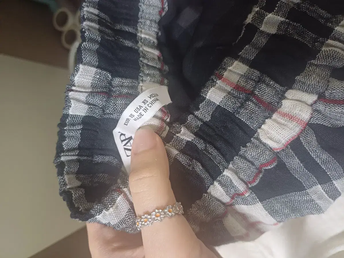 Zara Checkered Long Skirt (Banding)