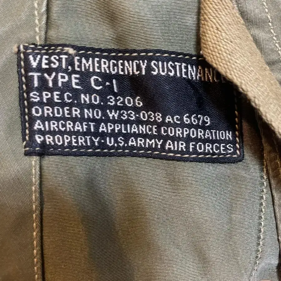 미군 오리지날 ww 2 usaf type c1 베스트 vest