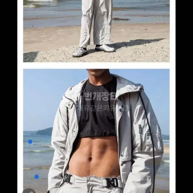 루오니어 luoneer pants 오버핏 나일론 회색 조거팬츠