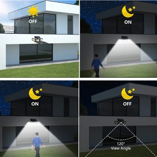 [무료배송] 3방향 일체형 태양광 센서등 조명등 정원등 자동감지센서등