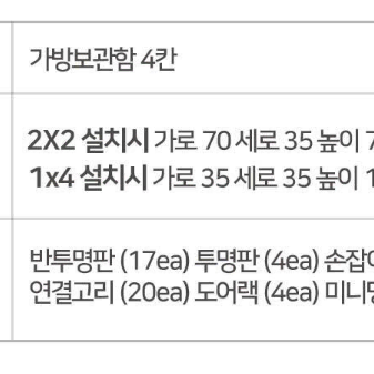 [무료배송]가방 정리대 가방보관함 가방정리함 수납함 서랍 옷정리 리빙박스