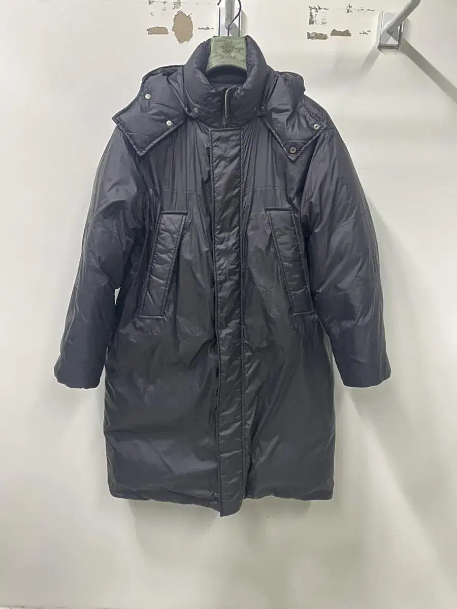 Long black moon youth down jacket