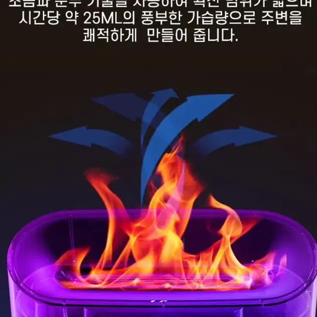 새상품) 모닥불 불멍 led 가습기 (무료배송)