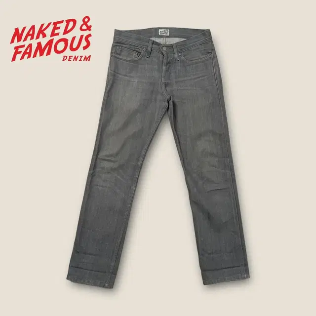 Naked & Famous Grey Selvedge Denim Pants