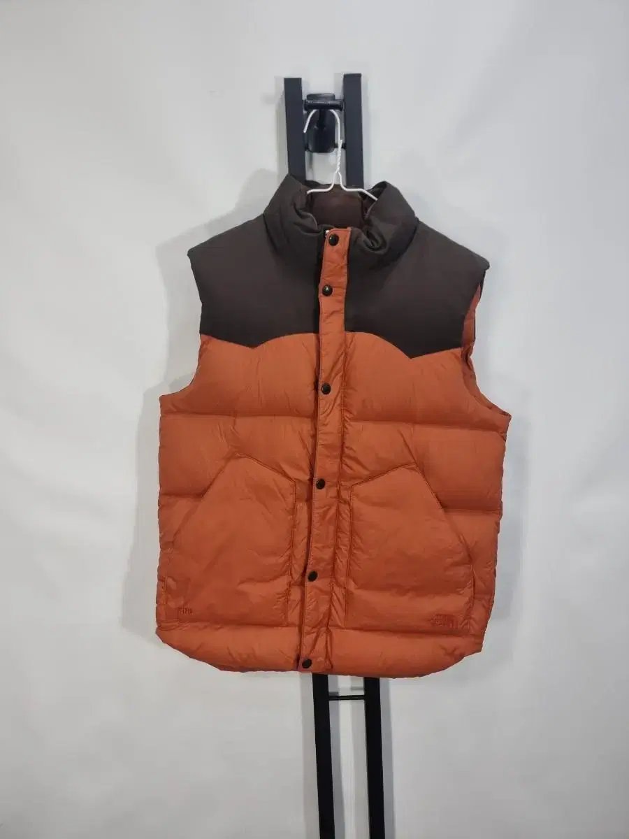 The North Face Padded Vest 700 Down Vest Brown Orange M