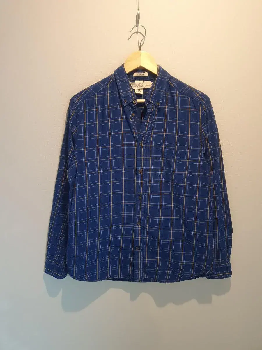 [Free Shipping] H&M Men's Check Long Sleeve Shirt M for Men