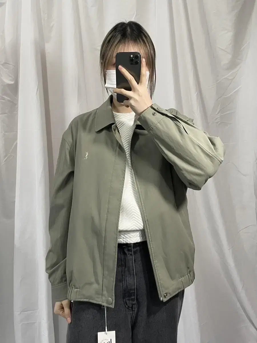 Yves Saint Laurent Khaki Minimalist Jacket L