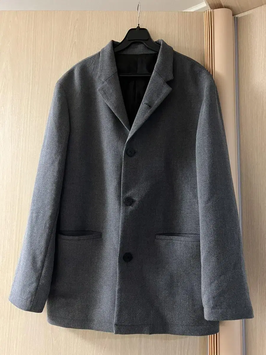 Wool-blend two-way jacket