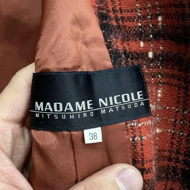 빈티지 MADAME NICOLE (Made in Japan) 체크 자켓