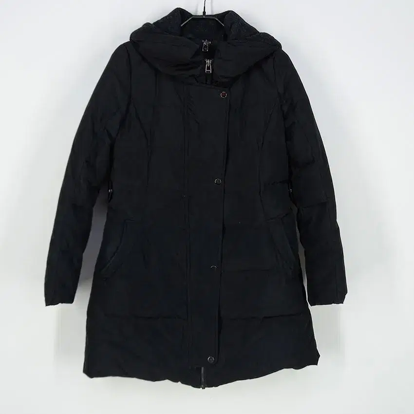 On&On Women's Knit Hooded Layered Duck Down Padding Black86 (HU19188)