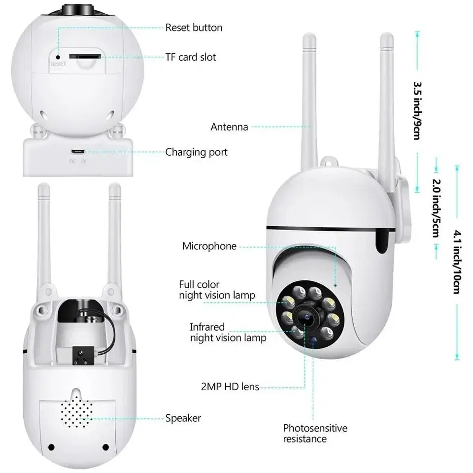 새제품 5MP 5G Wifi 감시카메라 HD급 야간 컬러 모션 CCTV