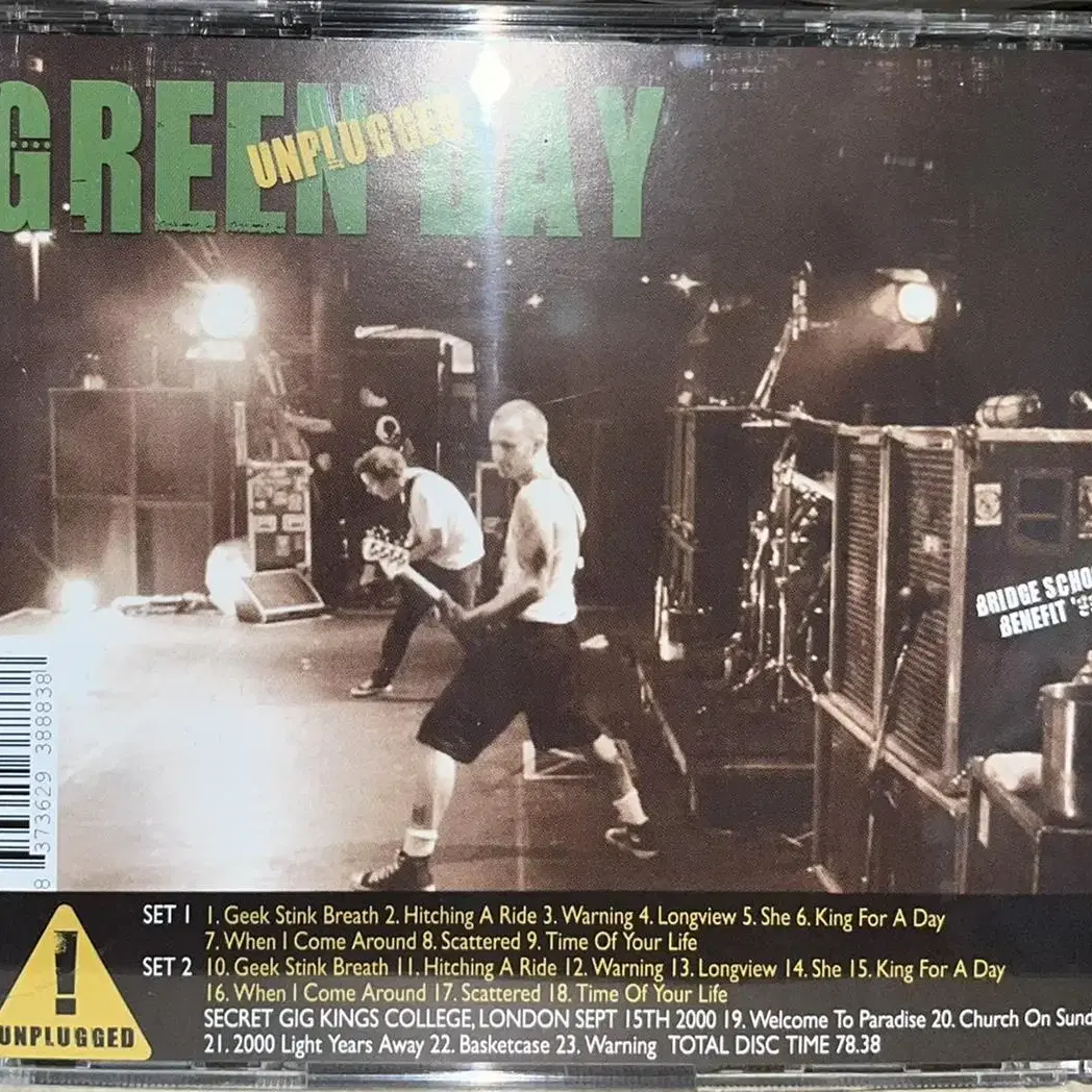 그린데이Green Day -Unplugged cd  (bootleg)