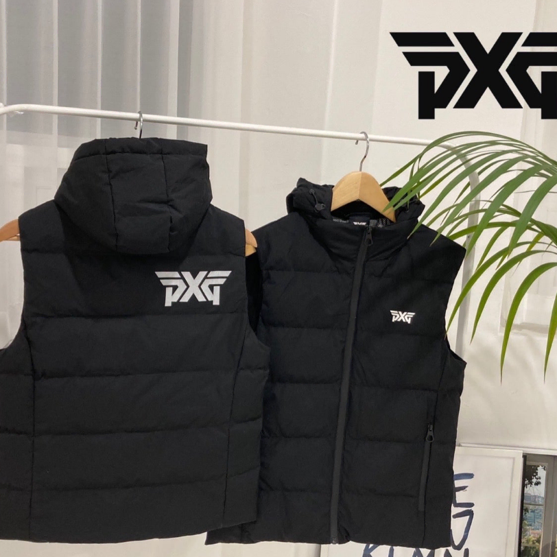 PXG 오리털 분리형 커플후드베스트