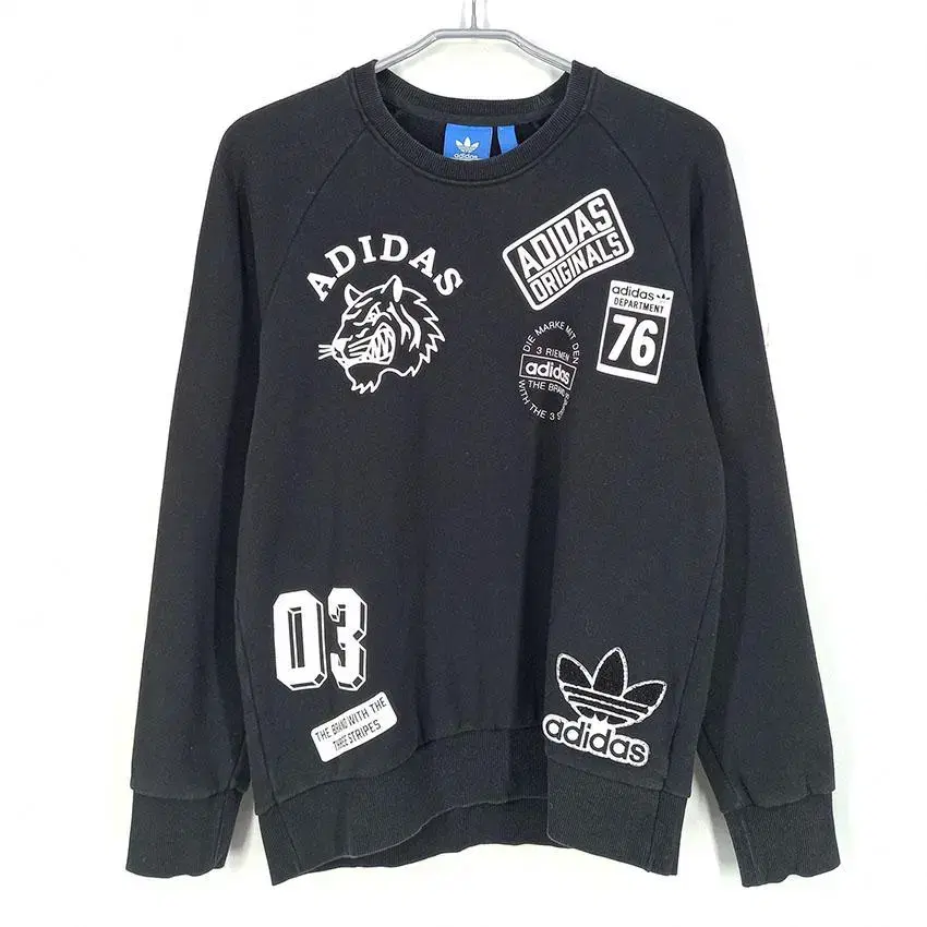 아디다스 남 LOGO CREW SWEAT 맨투맨 블랙95 (HU27198