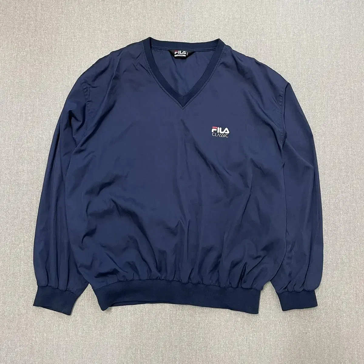 [TAPPO] Whella Classic Vintage Long Sleeve Warm-Up Top Navy 105