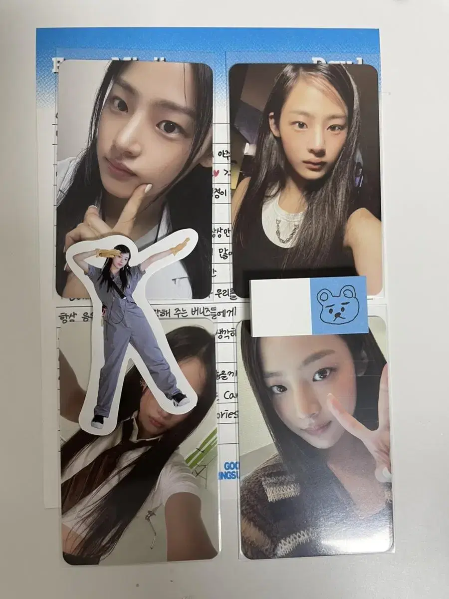 New Jeans Earbook minji photocard buncheol Letter Index Sticker