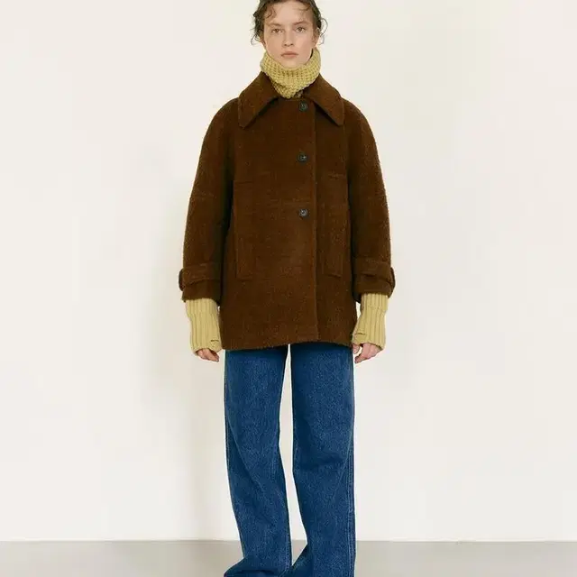 메종마레 FANCY WOOL HALF COAT[CAMEL]