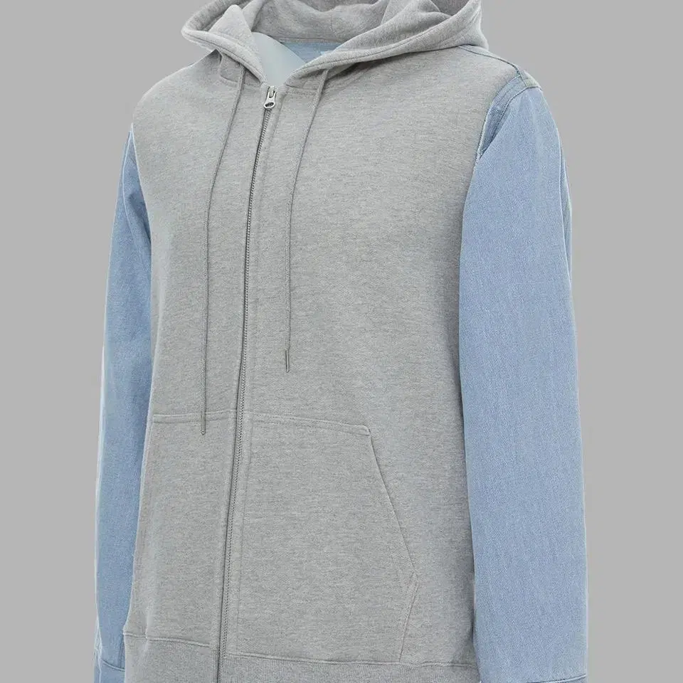 더뮤지엄비지터 DENIM SWEAT ZIP UP HOODY