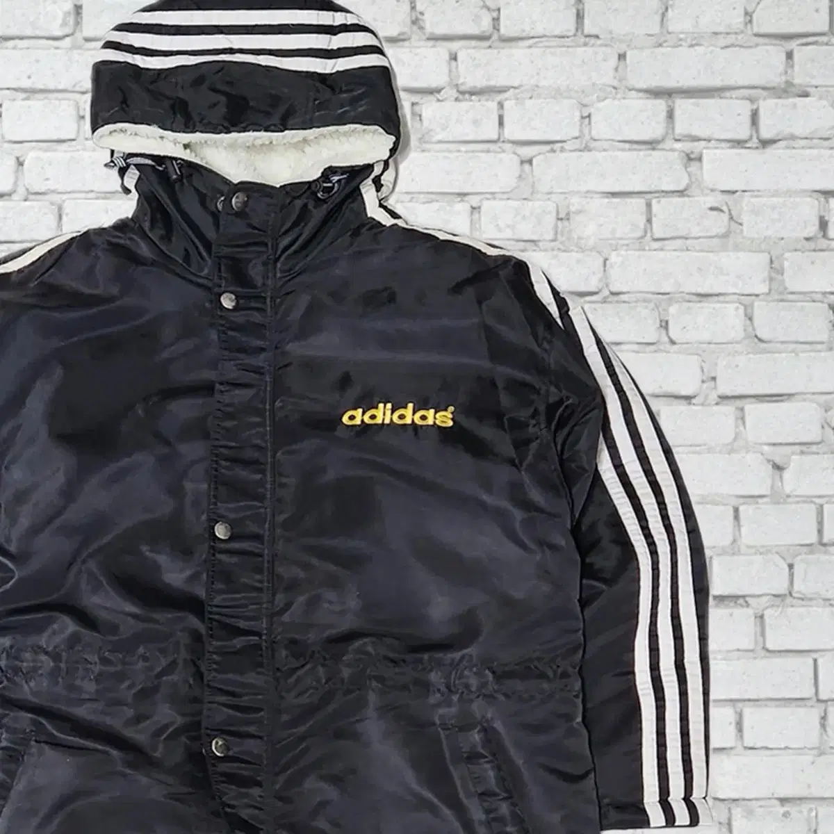 (312) Adidas Euro Vintage Old School Long Jacket L