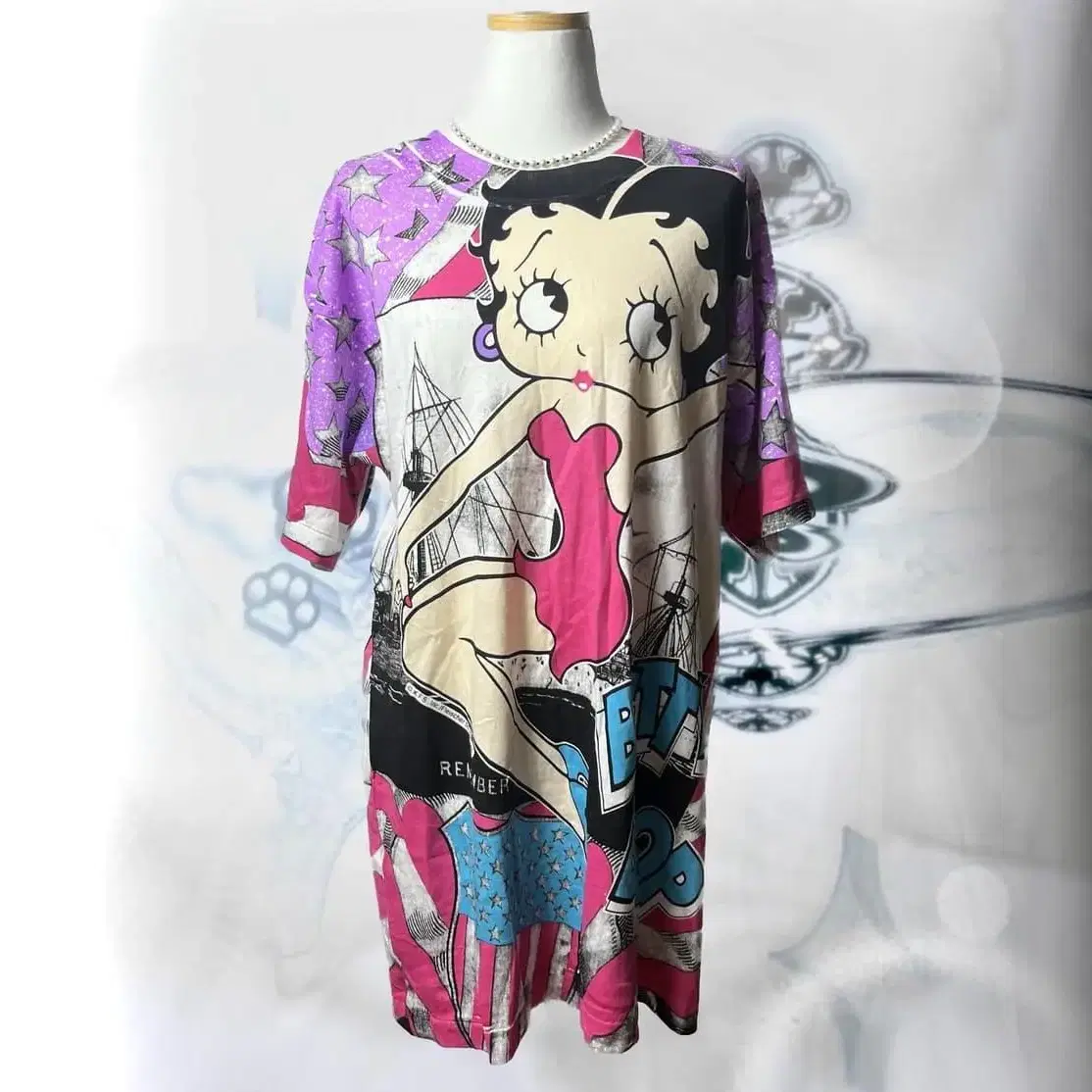 Betty Boop 빈티지 오버핏 반팔